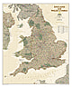 England und Wales executive Poster Landkarte