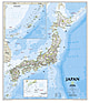 Japan Landkarte als Poster von National Geographic