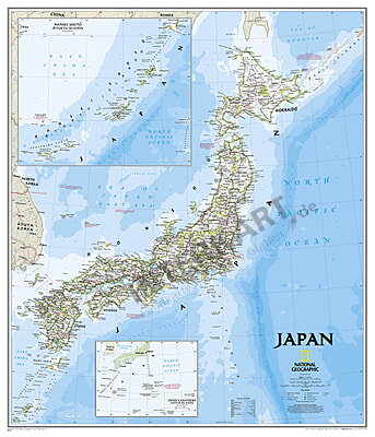 Japan Landkarte 63 X 73cm