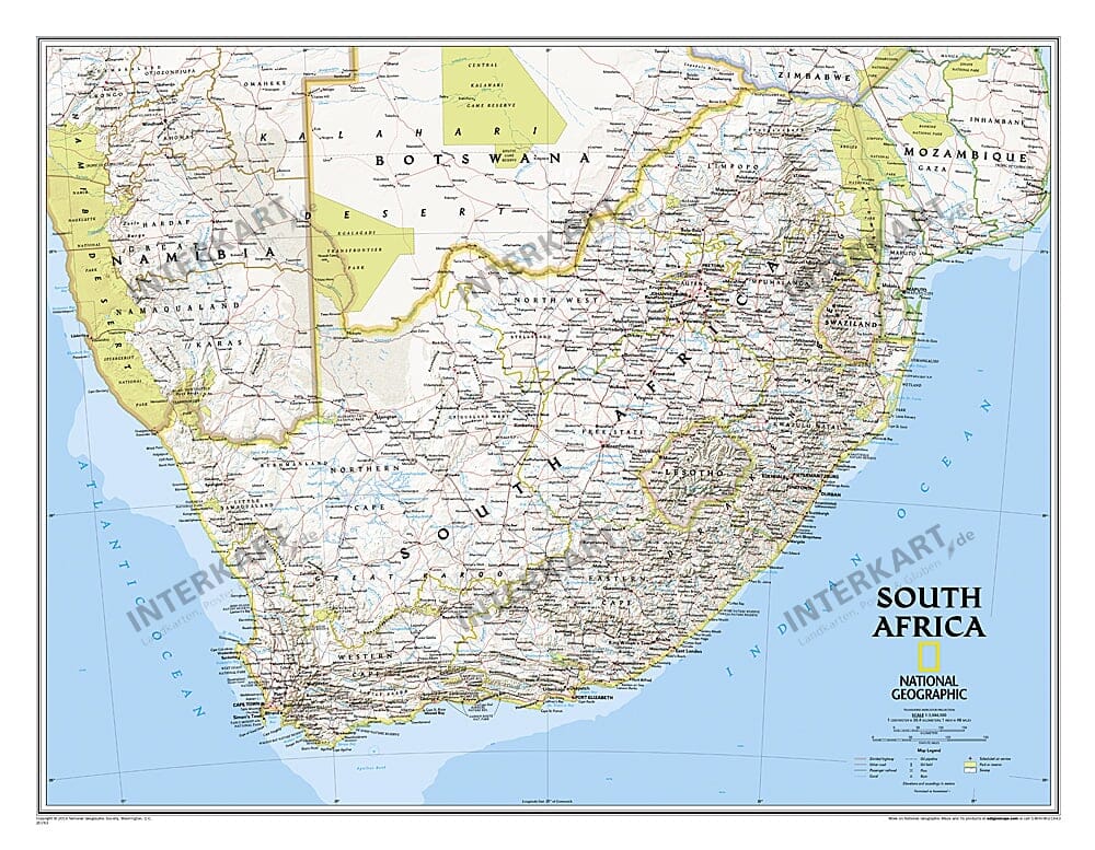 Südafrika Landkarte