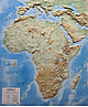 3D Relief Landkarte Afrika physikalisch 
