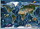 Satelliten Weltkarte 137 x 97cm