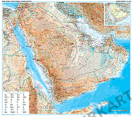 Saudi Arabien Landkarte - Saudi Arabien Karte als Poster