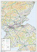 Schottland Süd Ost Landkarte Poster 84 x 112cm