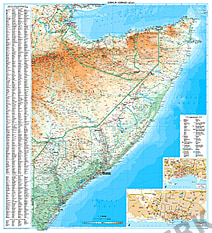 Somalia Landkarte als Poster