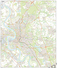 Stadtplan Düsseldorf 120 x 143cm