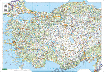 Türkei Landkarte Poster Vorderseite