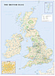 Britische Inseln Straßenkarte englisch 68 x 95cm