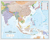 Südost Asien Landkarte (GM) 120 x 95cm