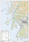 Schottland Süd West Landkarte Poster 84 x 112cm