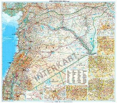 Syrien Landkarte 86 X 94cm