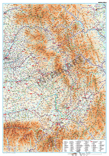 Landkarte Sud Ost Transsilvanien Siebenburgen Rumanien 82 X 108cm
