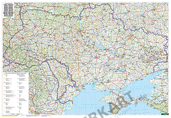 Ukraine and Moldova Map 137 x 95cm