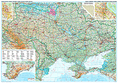 Ukraine / Moldawien Landkarte Poster