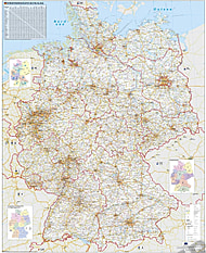 Verkehrswegekarte Deutschland 97 x 119cm