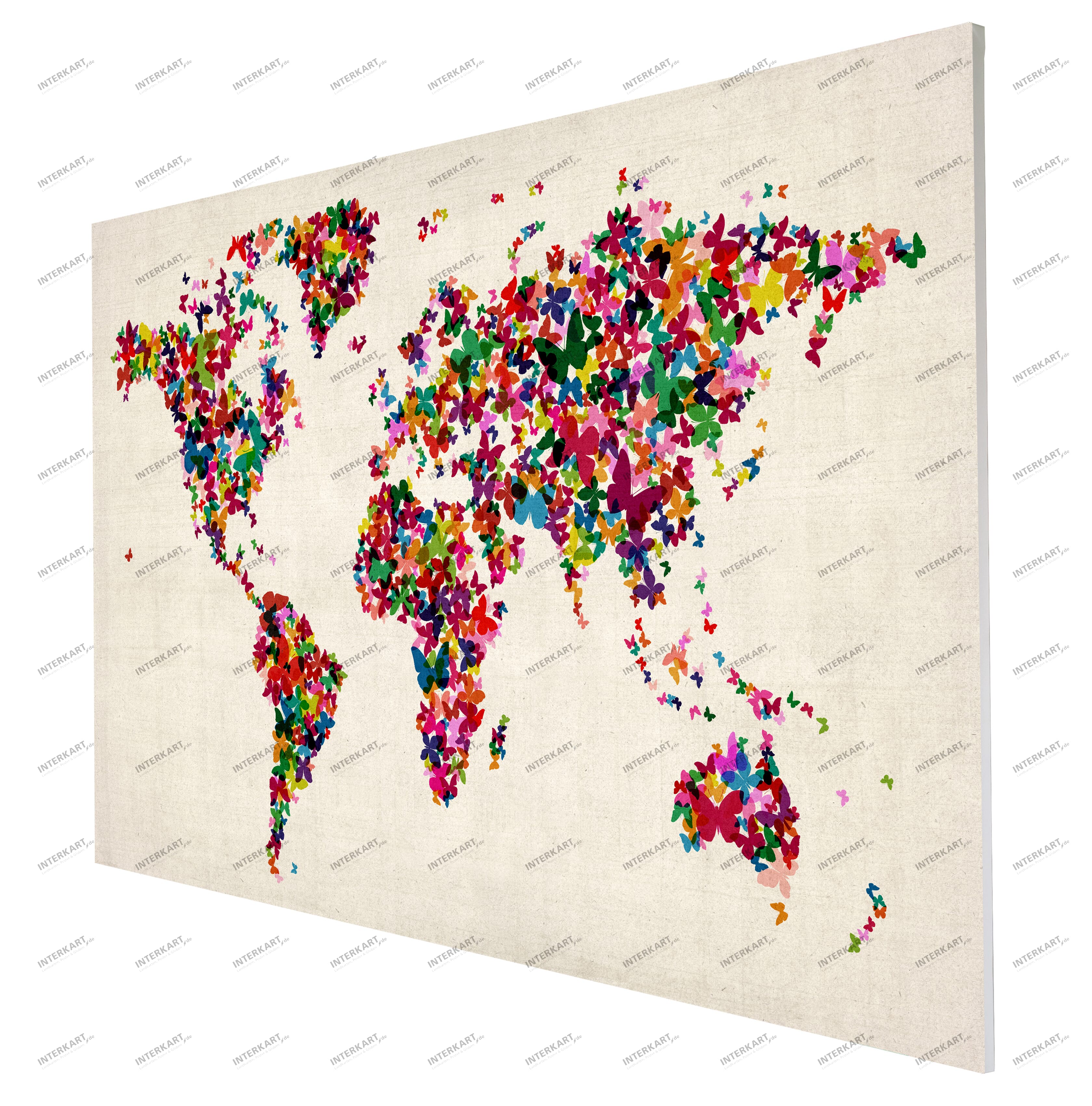 Weltkarte Schmetterling 90 x 60cm