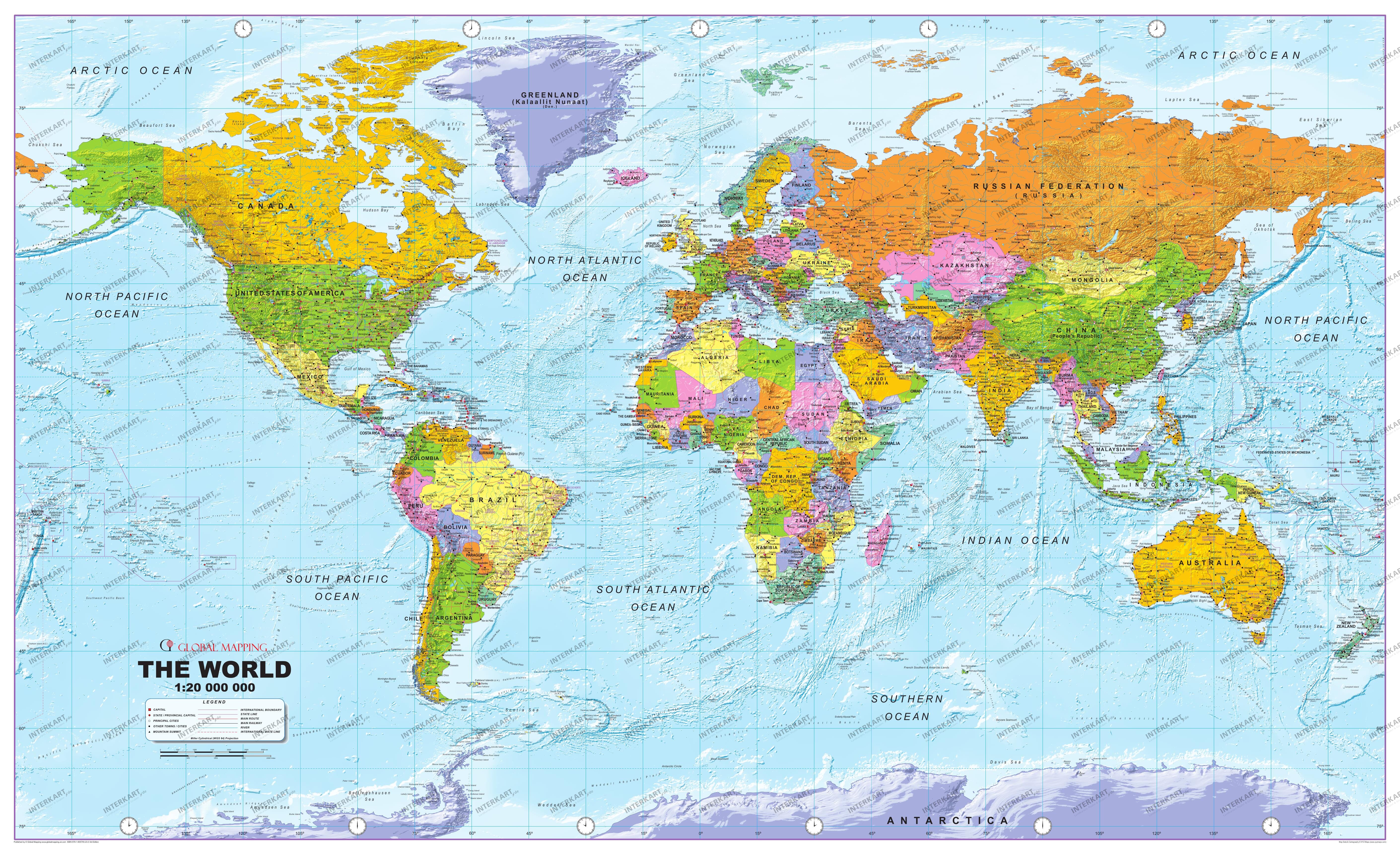 Political World Map Gm Wallpaper