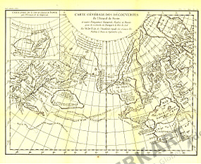1892 Entdecker Karte des Admiral de Fonte 40 x 33cm