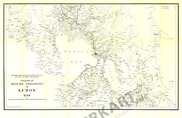 1899 Theatre Of Military Operations In Luzon Map National Geographic