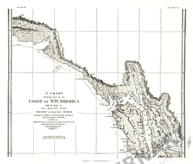 1899 Coast Of Northwest America Map National Geographic