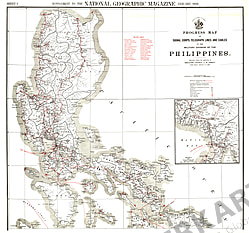 1902 Philippines North Military Telegraph Lines Map National Geographic