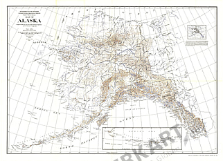 1904 Alaska Karte 126 x 91cm