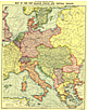 1914 Nye Balkan Stater og Central Europa 46 x 58 cm