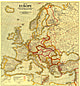 1921 Europa Kort 79 x 84cm