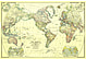 1922 World Map 105 x 71cm