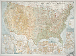 1923 United States Of America Map