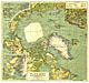 1925 Arktische Regionen Karte 51 x 48cm