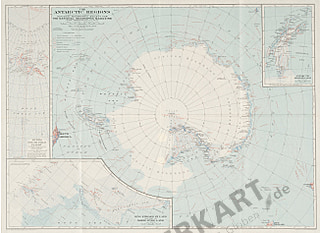 1932 Antarctic Regions Map National Geographic