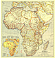 1935 Afrika Karte 75 x 79cm
