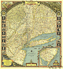 1939 Reaches Of New York City Map National Geographic