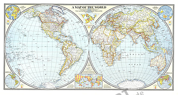 1941 Weltkarte 107 x 57cm