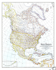 1942 Nordamerika Karte 69 x 85cm