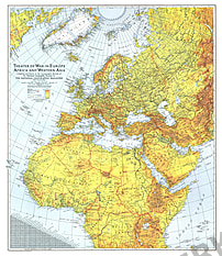 1942 Zweiter Weltkrieg - Europa, Afrika und Westasien 67 x 79cm
