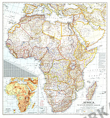 1943 Afrika Karte 75 x 79cm