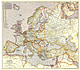 1943 Europe And The Near East Map 98 x 86cm