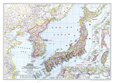 Ngs 1945 Japan And Korea Map Ngs 1945 Japan And Korea Map