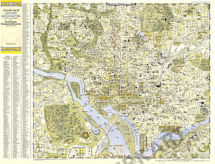 1948 Central Washington, District Of Columbia Map National Geographic