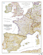 1950 Westeuropa Karte