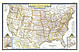1951 United States Of America Map 107 x 70cm