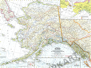 1959 Bundesstaat Alaska 63 x 48cm