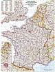 1960 France, Belgium And The Netherlands Map 48x 63cm
