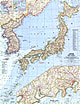 1960 Japan And Korea Map 48 x 63cm