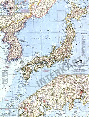 Ngs 1960 Japan And Korea Map Ngs 1960 Japan And Korea Map