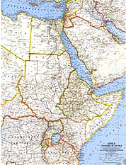1963 Afrika - Länder des Nils 48 x 63cm