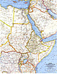 1963 Afrika - Nilen landene 48 x 63 cm