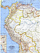 1964 Northwestern South America Map National Geographic